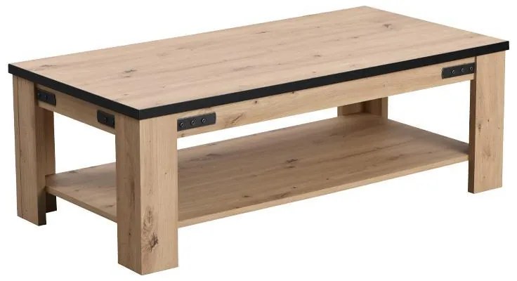 Τραπεζάκι Σαλονιού Lazio KS Artisan Oak - Μαύρο 120x60x41 εκ.