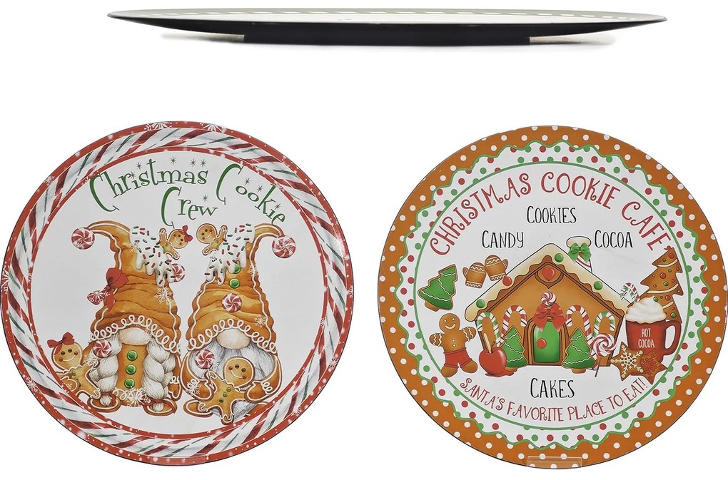Χριστουγεννιάτικος Δίσκος Gingerbread 40cm Σε 2 Σχέδια