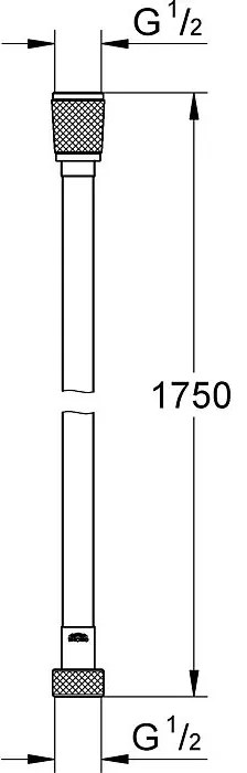 Σπιράλ ντουζ Grohe Silverflex-Μήκος: 175 εκ.-Anthraki