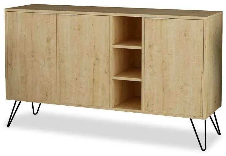 Μπουφές Clara 119-001058 142x35.5x82cm Light Oak Μελαμίνη,Μέταλλο