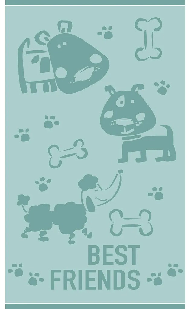 Πετσέτα Θαλάσσης Βαμβακερή Velour Aqua 70x120εκ. Puppy Lover Melinen 20004888