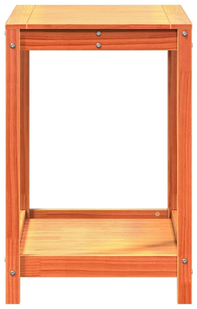 vidaXL Τραπέζι Κηπουρικής με Ράφι Καφέ 82,5x50x75εκ. Μασίφ Ξύλο Πεύκου