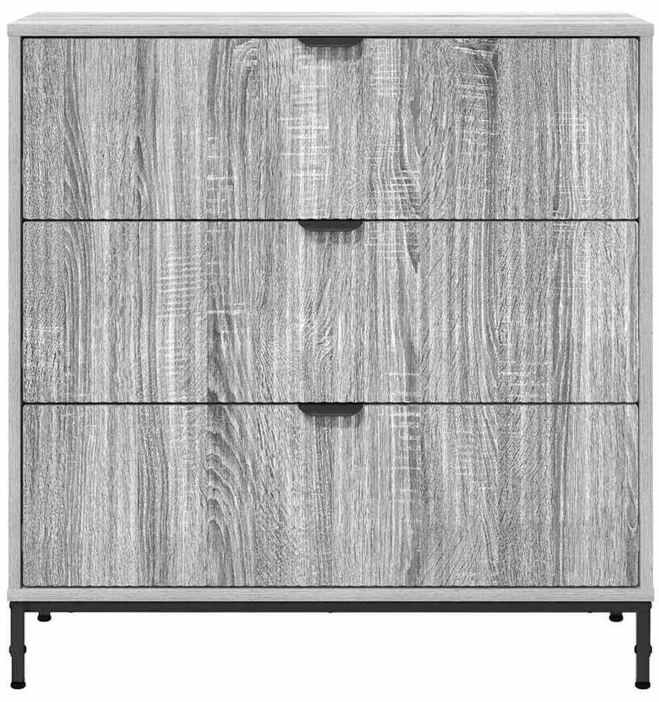 vidaXL Πλαϊνό γραφείο Γκρι sonoma 79.5 x 33 x 82 εκ Επεξεργασμένο ξύλο