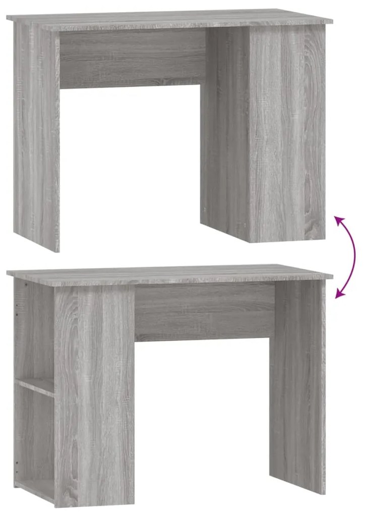 vidaXL Γραφείο Γκρι Sonoma 100x55x75 εκ. από Επεξεργασμένο Ξύλο