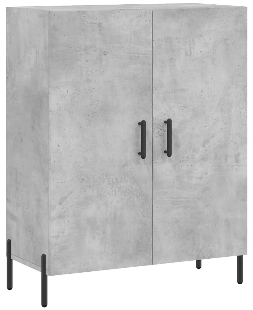 vidaXL Ντουλάπι Γκρι Σκυροδέματος 69,5x34x180 εκ. Επεξεργασμένο Ξύλο