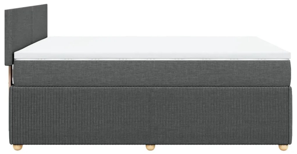 ΚΡΕΒΑΤΙ BOXSPRING ΜΕ ΣΤΡΩΜΑ ΣΚΟΥΡΟ ΓΚΡΙ 140X200 ΕΚ ΥΦΑΣΜΑΤΙΝΟ 3287473