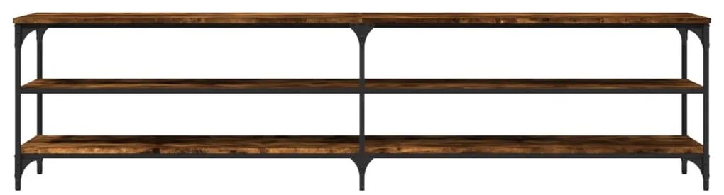 vidaXL Έπιπλο Τηλεόρασης Καπνιστή Δρυς 200x30x50 εκ Επεξ. Ξύλο/Μέταλλο