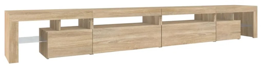 vidaXL Έπιπλο Τηλεόρασης με LED Sonoma Δρυς 290x36,5x40 εκ.