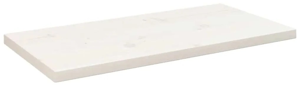vidaXL Επιφάνεια Τραπεζιού Ορθογ. Λευκή 80x40x2,5 εκ. από Μασίφ Πεύκο