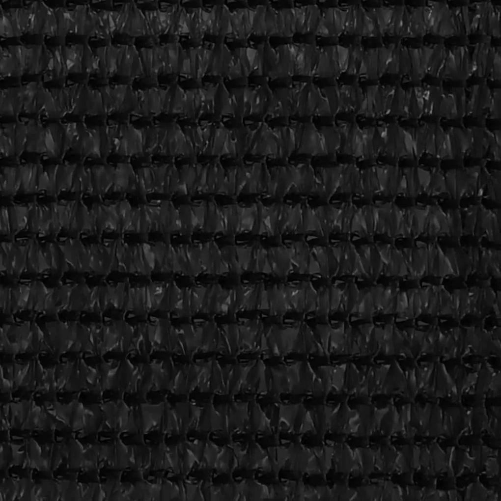 vidaXL Διαχωριστικό Βεράντας Μαύρο 120 x 500 εκ. από HDPE