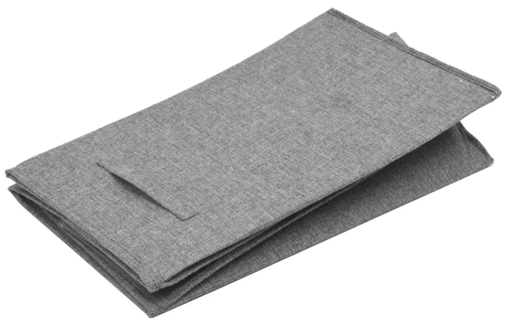vidaXL Καλάθι Ρούχων Πτυσσόμενο Γκρι 64,5x34,5x59 ε. Συνθ. Λινό Ύφασμα