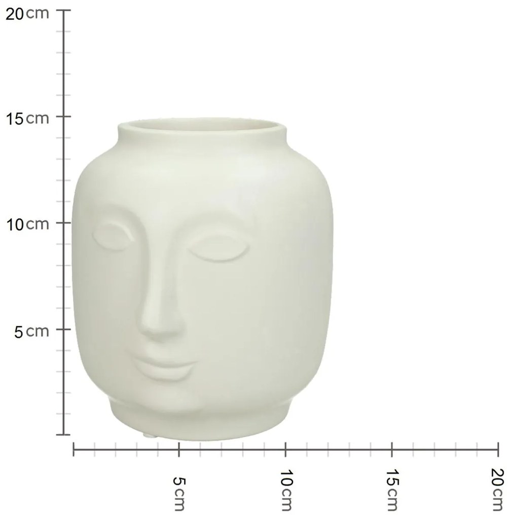 Βάζο Λευκό Κεραμικό 14.6x13x14.8cm