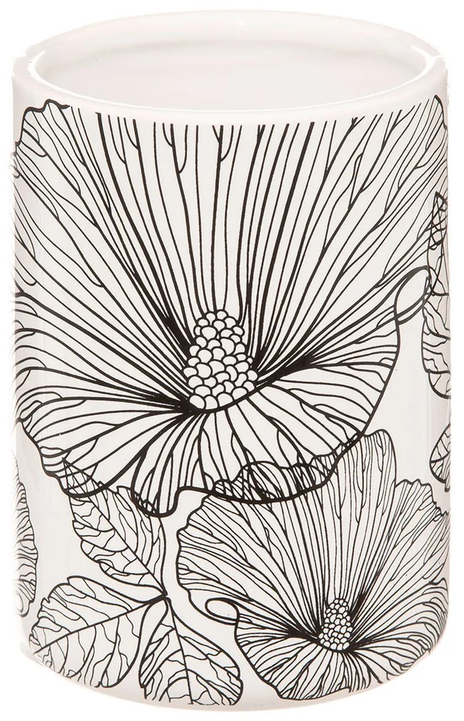 Ποτήρι Οδοντόβουρτσας (Φ7.8x11) F-V Black Flora 174699A