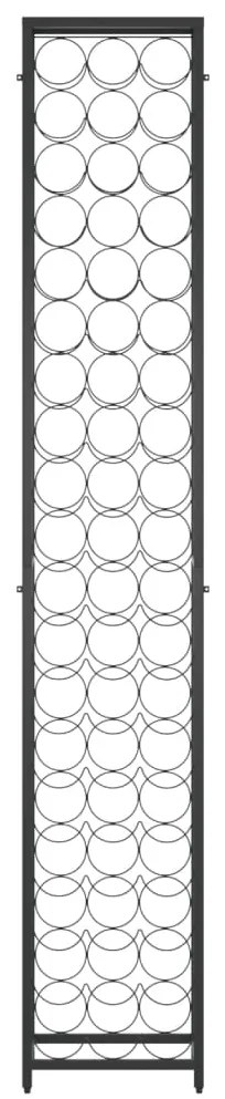 vidaXL Ραφιέρα Κρασιών 57 Μπουκ. Μαύρη 34x18x200 εκ. Σφυρήλατο Σίδερο