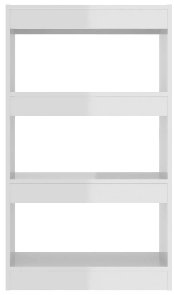 vidaXL Βιβλιοθήκη/Διαχωριστ. Χώρου Γυαλ. Λευκό 60x30x103εκ Επεξ. Ξύλο