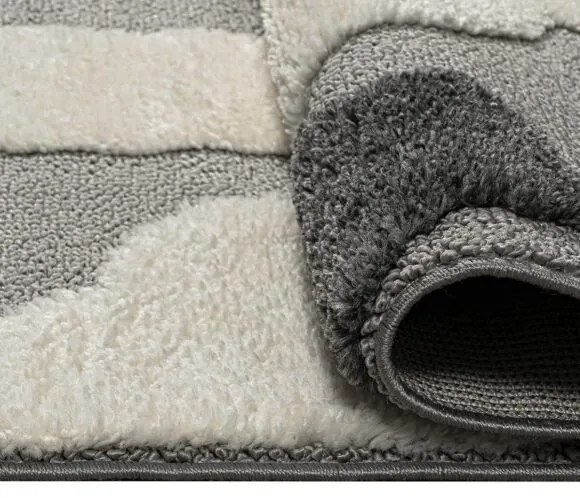 Beauty Home Χαλί Loop Art 9557 160x230 Grey White Γκρι Λευκό