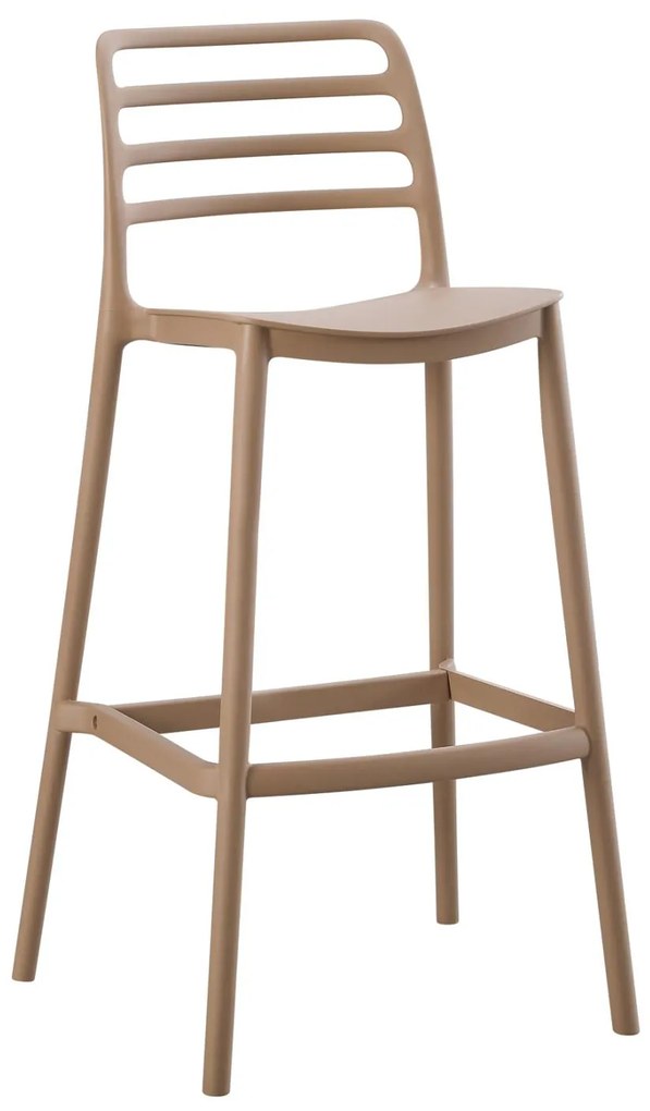 BAR STOOL POLYPROPYLENE SNOD  CAPPUCCINO 37,2x50x101,5Hcm.