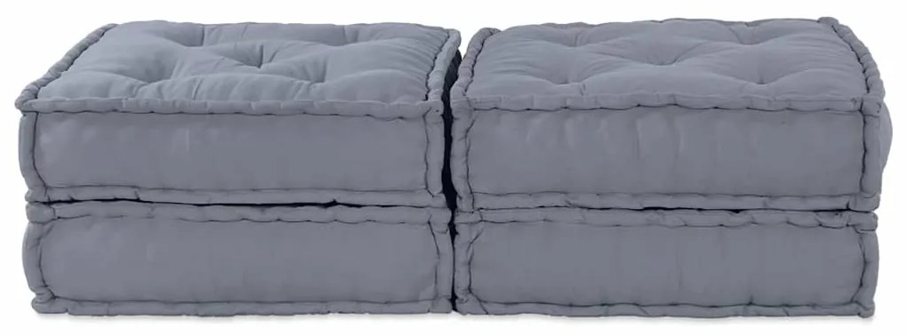 vidaXL Μαξιλάρι 2 pcs Γκρι 70 x 70 x 36 εκ Πολυεστέρας
