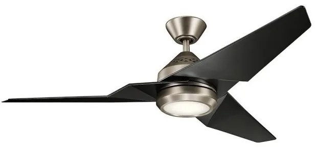 Ανεμιστήρας Οροφής 60W Φωτιστικό LED 18W Τηλεχειριστήριο Jade Elstead Lighting-KLF-JADE-60-AP-Μαύρο-Ασημί KLF-JADE-60-AP