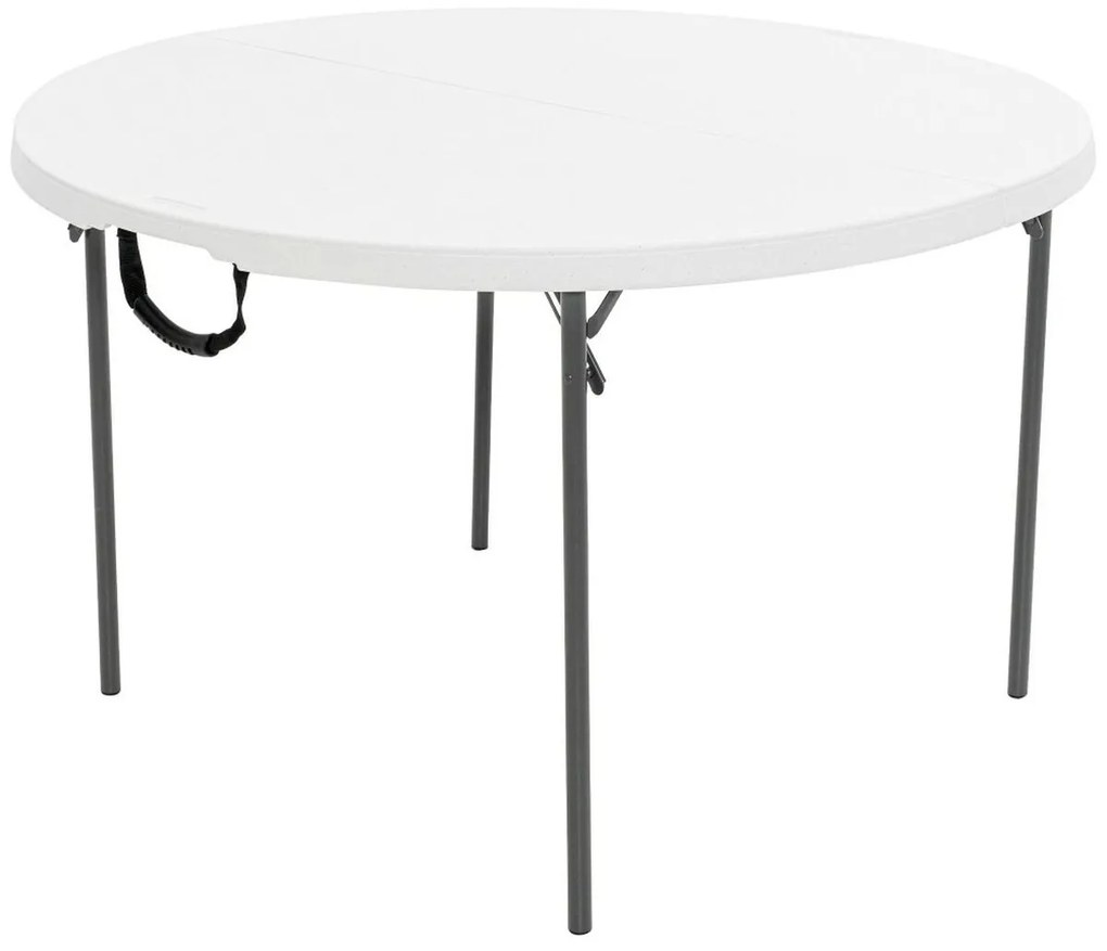 Πτυσσομενο τραπεζακι Lifetime Λευκό 122 x 73,5 x 122 cm Χάλυβας Πλαστική ύλη