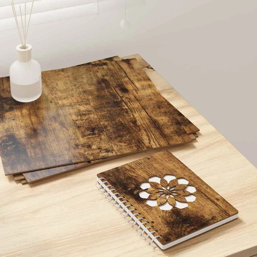vidaXL Πίνακες Διακόσμησης 50 pcs Καπνιστή δρυς 30 x 30 x 0.3 εκ