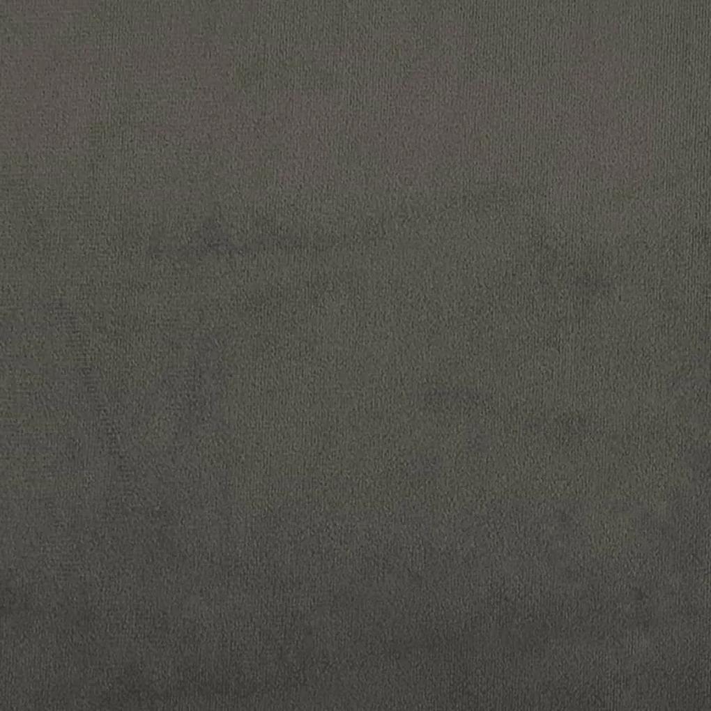 Πλαίσιο Κρεβατιού με Κεφαλάρι Σκ. Γκρι 120x190 εκ. Βελούδινο - Γκρι