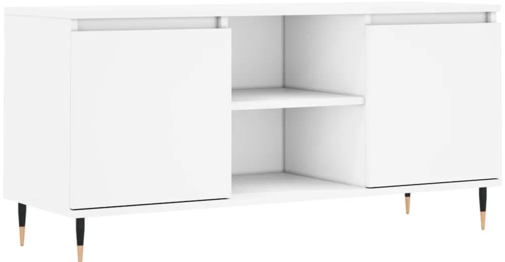 vidaXL Έπιπλο Τηλεόρασης Λευκό 104 x 35 x 50 εκ. από Επεξεργ. Ξύλο