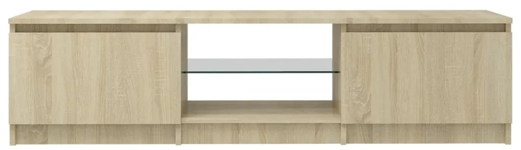 Έπιπλο Τηλεόρασης με LED Sonoma Δρυς 140x40x35,5 εκ. - Καφέ