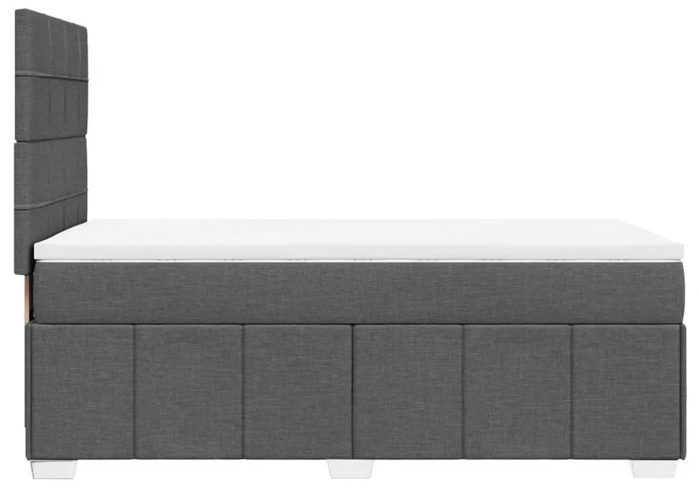 ΚΡΕΒΑΤΙ BOXSPRING ΜΕ ΣΤΡΩΜΑ ΣΚΟΥΡΟ ΓΚΡΙ 90X190 ΕΚ. ΥΦΑΣΜΑΤΙΝΟ 3291524