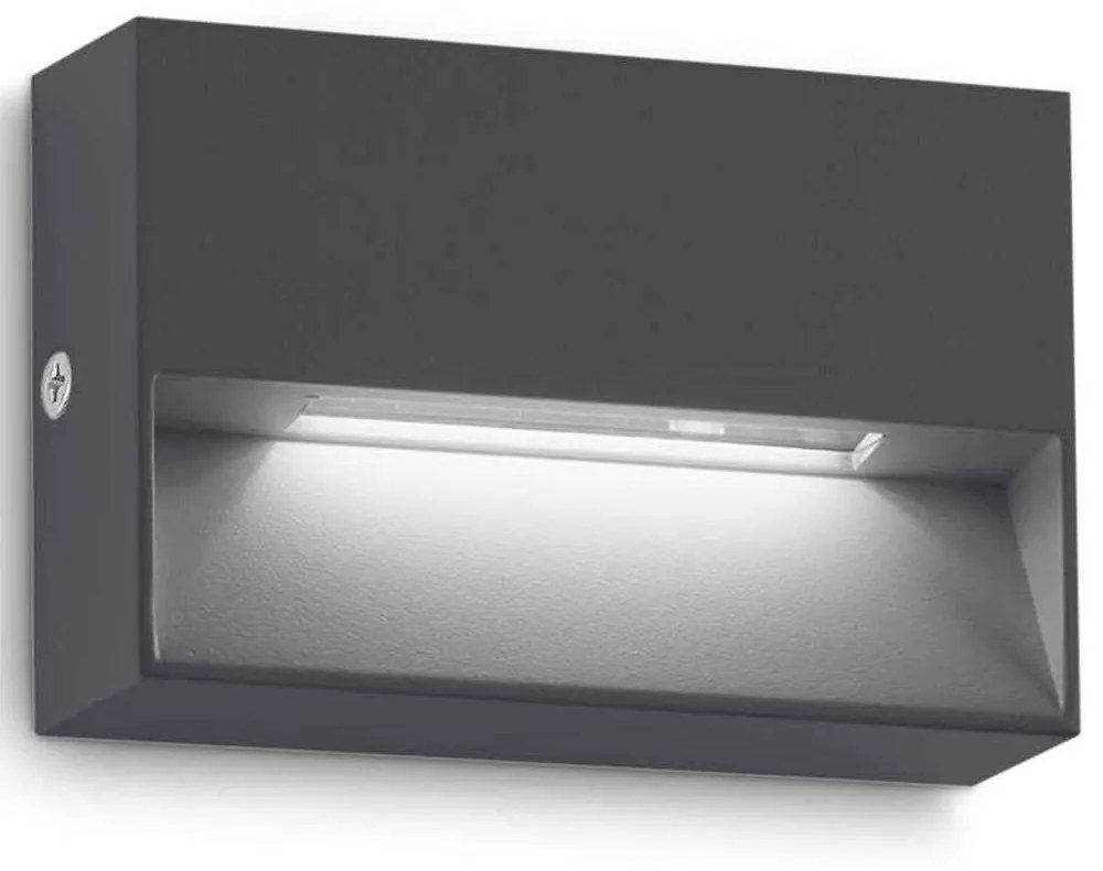 Φωτιστικό Τοίχου - Απλίκα Dedra 328645 10x3x6,6cm Led 160lm 1,5W 3000K Anthracite Ideal Lux