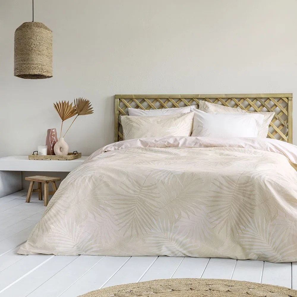 Σεντόνια Mahana (Σετ 3τμχ) Ecru-Pink Nima Μονό 170x260cm 100% Cotton
