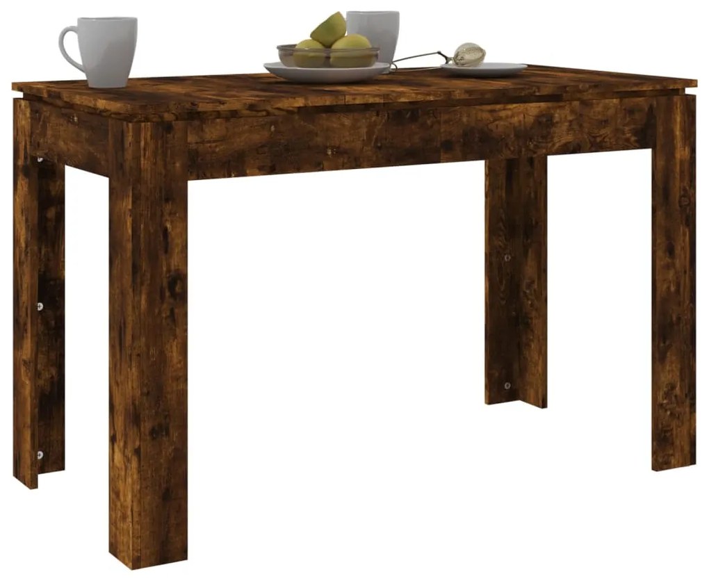 vidaXL Τραπέζι Τραπεζαρίας Καπνιστή Δρυς 120x60x76 εκ. Επεξ. Ξύλο