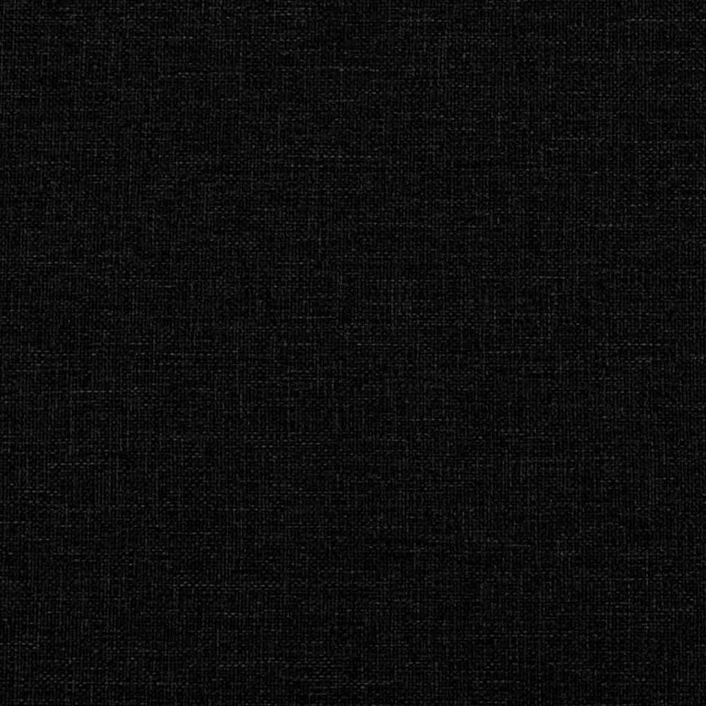 Πλαίσιο Κρεβατιού με Κεφαλάρι Μαύρο 90x200 εκ. Υφασμάτινο - Μαύρο