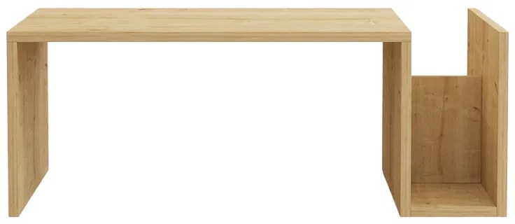 Τραπέζι σαλονιού Poko pakoworld σε oak απόχρωση 86.8x50x32,4εκ (1 τεμάχια)
