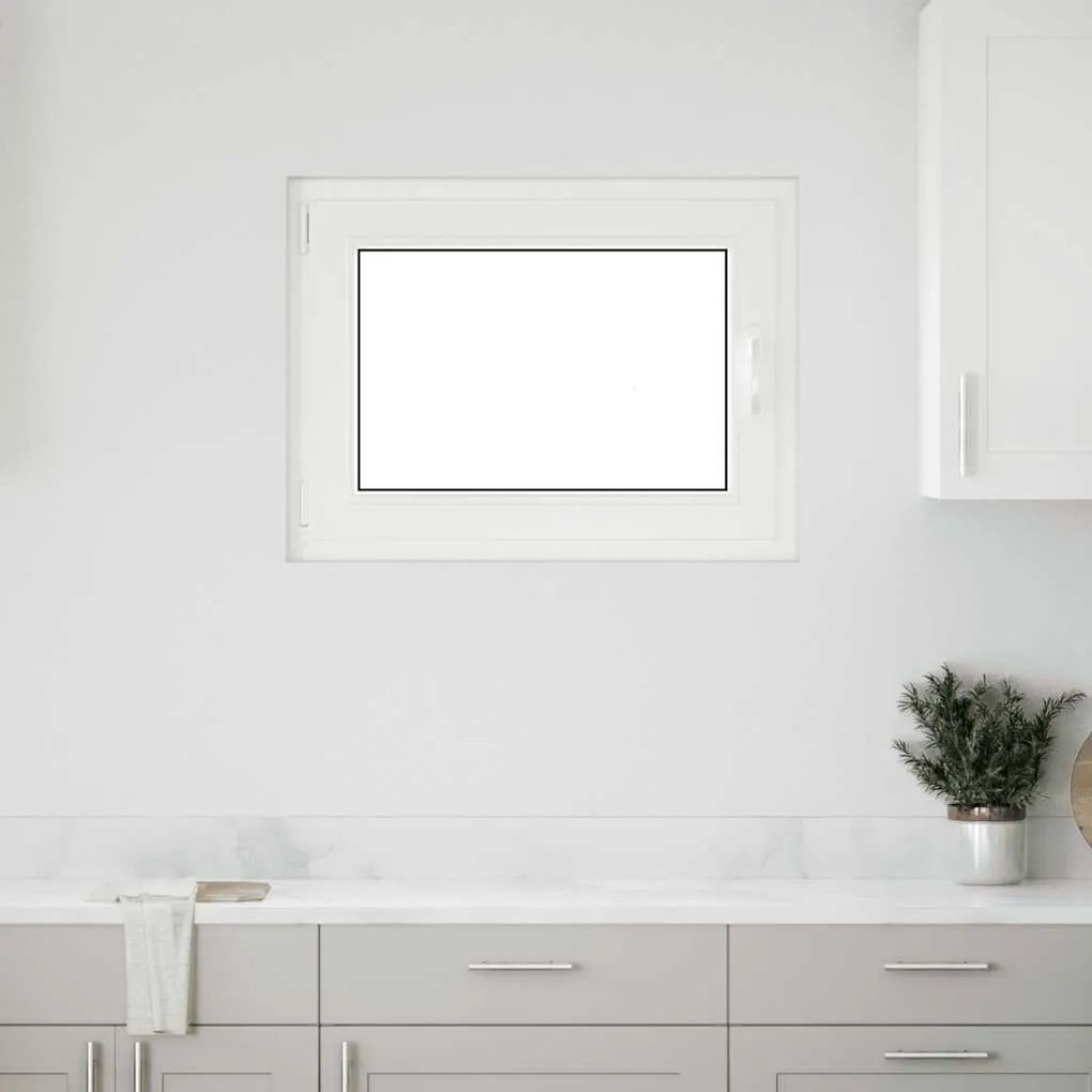 vidaXL Παράθυρο Υπογείου "RISOR" 80x60 εκ. Ανακλινόμενο & Περιστρεφόμενο DIN Αριστερό Ανθρακί