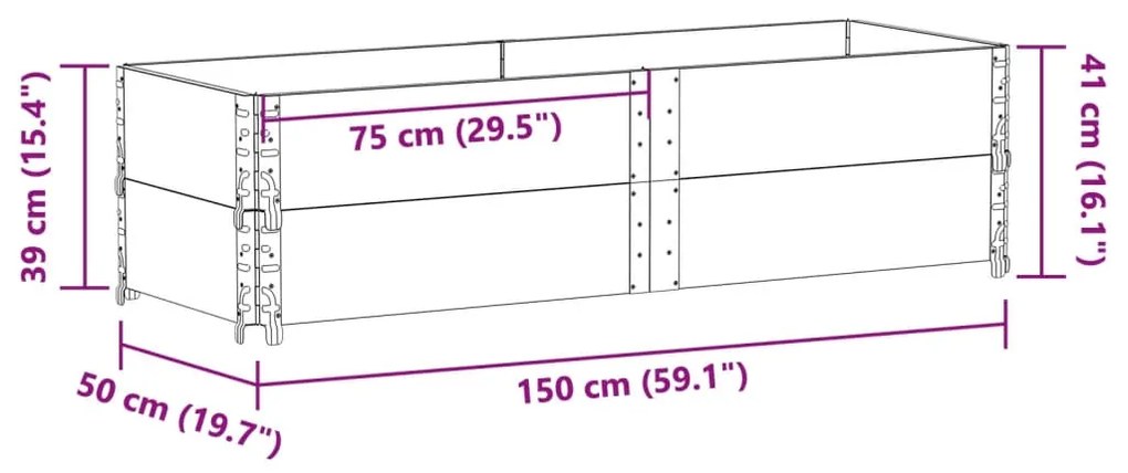 ΖΑΡΝΤΙΝΙΕΡΑ ΚΗΠΟΥ ΚΑΦΕ 150X50 ΕΚ. ΑΠΟ ΜΑΣΙΦ ΞΥΛΟ ΠΕΥΚΟΥ 3295410