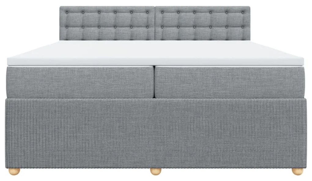 ΚΡΕΒΑΤΙ BOXSPRING ΜΕ ΣΤΡΩΜΑ ΑΝΟΙΧΤΟ ΓΚΡΙ 200X200 ΕΚ. ΥΦΑΣΜΑΤΙΝΟ 3287577