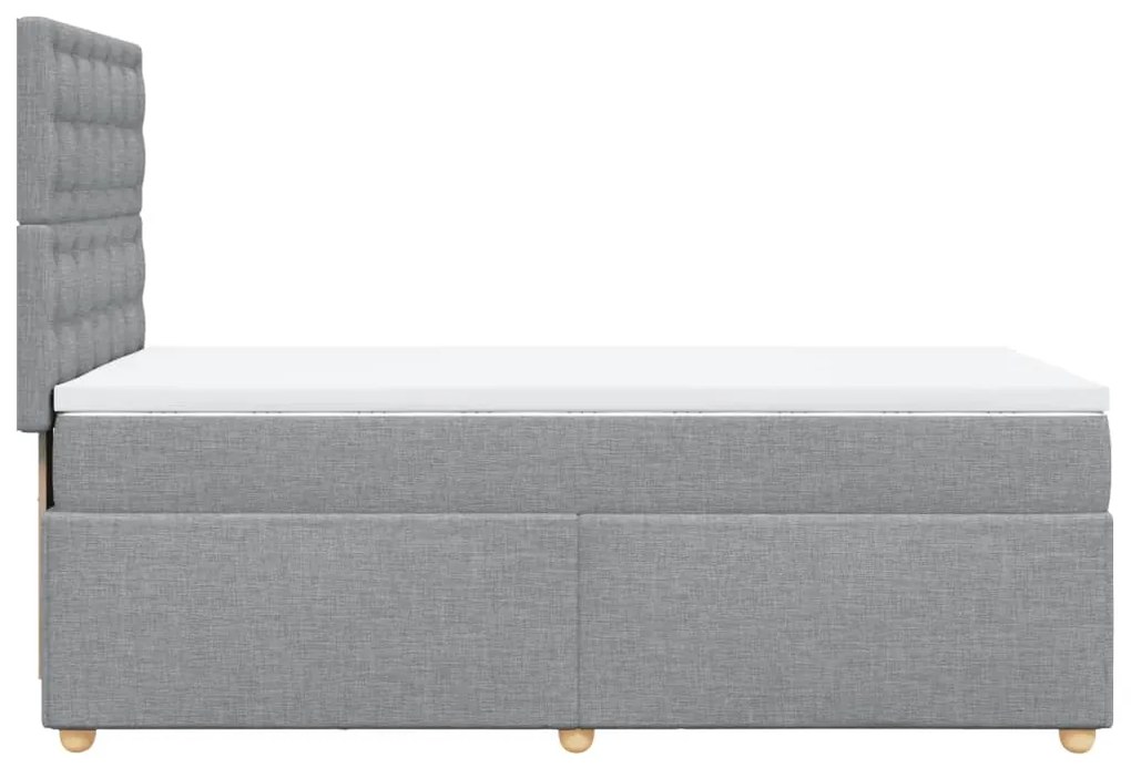 ΚΡΕΒΑΤΙ BOXSPRING ΜΕ ΣΤΡΩΜΑ ΑΝΟΙΧΤΟ ΓΚΡΙ 90X200 ΕΚ. ΥΦΑΣΜΑΤΙΝΟ 3291177