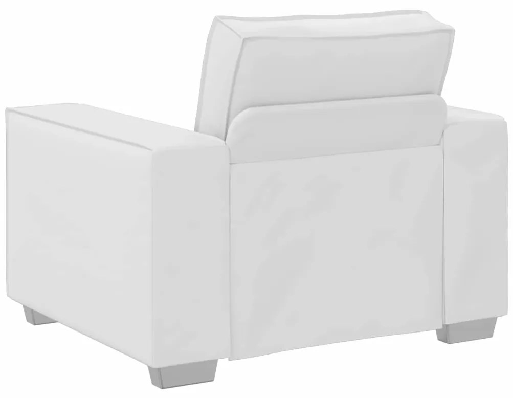 vidaXL Πολυθρόνα-καναπές με μαξιλάρι Λευκό 99 x 78 x 84 εκ. Δερματίνη