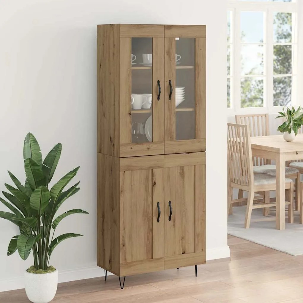 vidaXL Highboard Artisan Oak 69,5 x 34 x 90 εκ. Επεξεργασμένο ξύλο