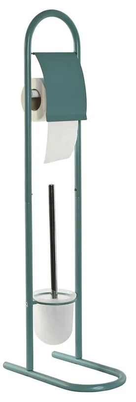 Βάση για το Χαρτί Υγείας Home ESPRIT Λευκό Τυρκουάζ Μέταλλο 30 x 16 x 78,5 cm (x2)