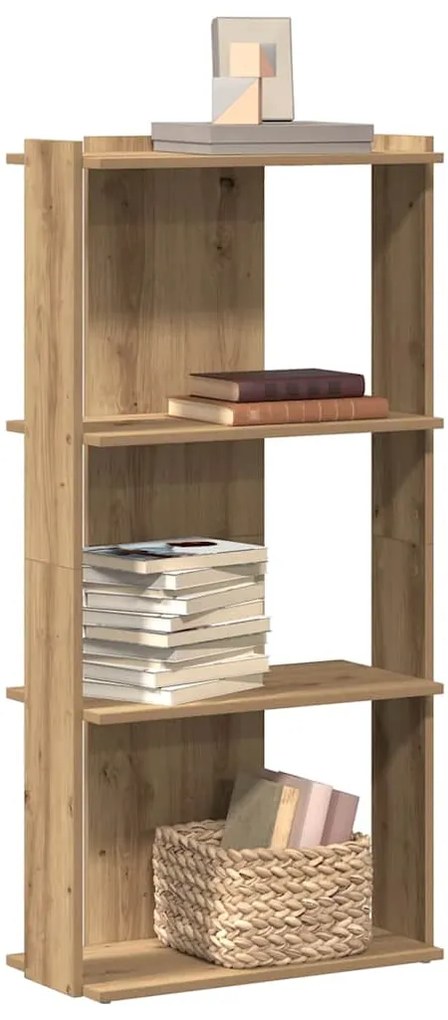 vidaXL Βιβλιοθήκη 3 επιπέδων Δρυς τεχνίτης 60x30x120 cm