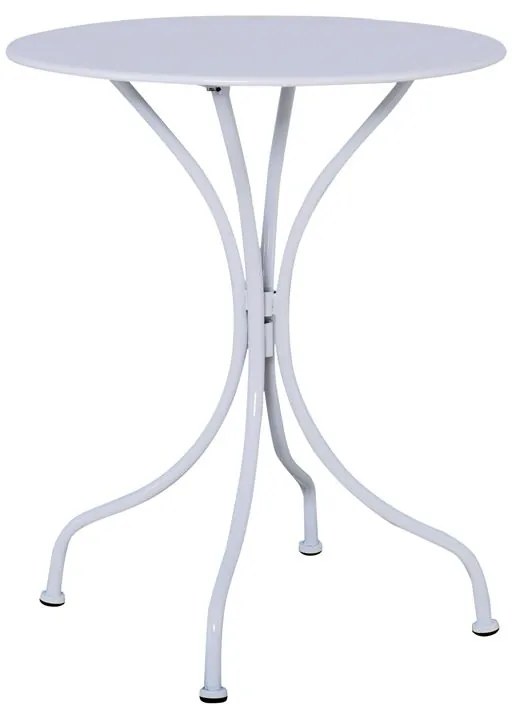 WOODWELL PARK Τραπέζι Μέταλλο Βαφή Άσπρο Φ60cm H.70cm Ε5170