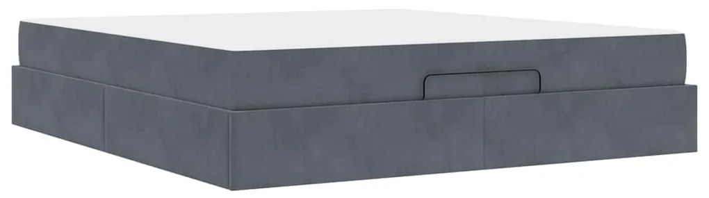 vidaXL Σκελετός Κρεβατιού Σκούρο γκρι 180 x 200 cm Βελούδο