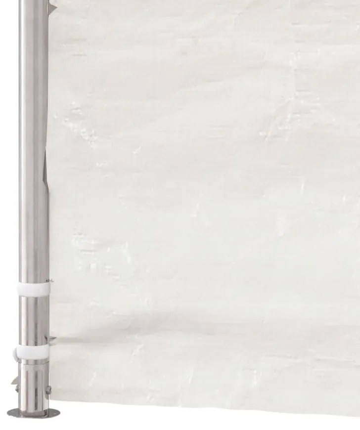 Κιόσκι με Τέντα Λευκό 6,69 x 5,88 x 3,75 μ. από Πολυαιθυλένιο - Λευκό