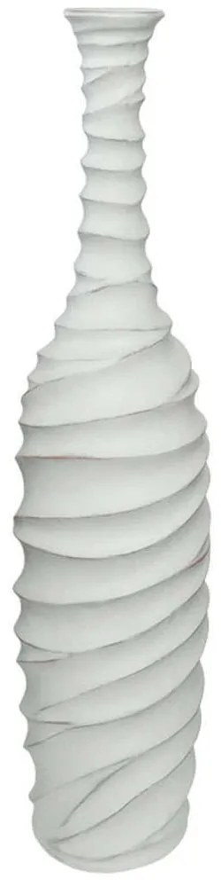 Βάζο Κυματιστό 06-00-94727 Φ24x110cm Antique White Marhome Fiberglass