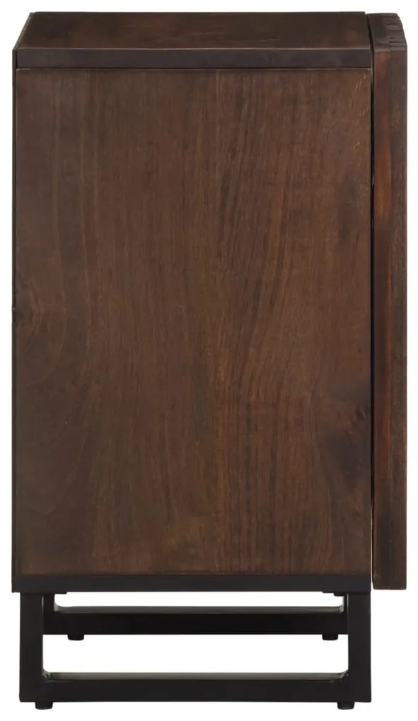 vidaXL Ντουλάπι Μπάνιου Καφέ38x34x58 εκ. Μασίφ Ξύλο Μάνγκο