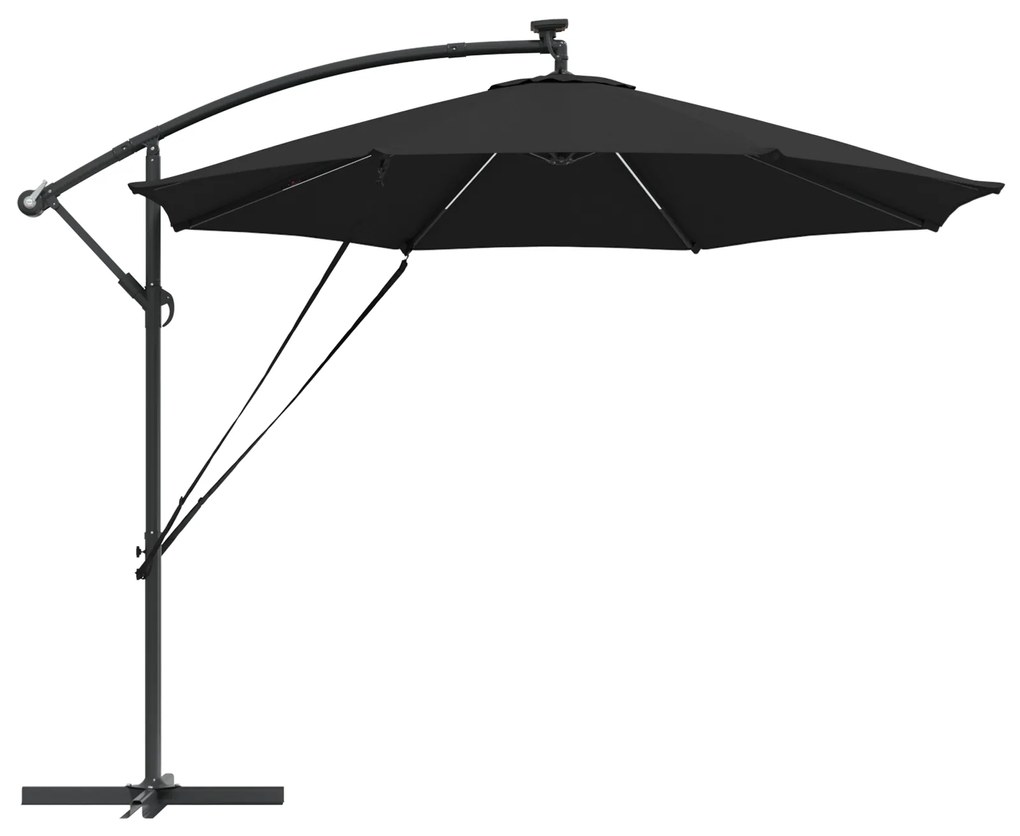 vidaXL Ομπρέλα Cantilever Banana Μαύρο 294 x 294 x 248 cm