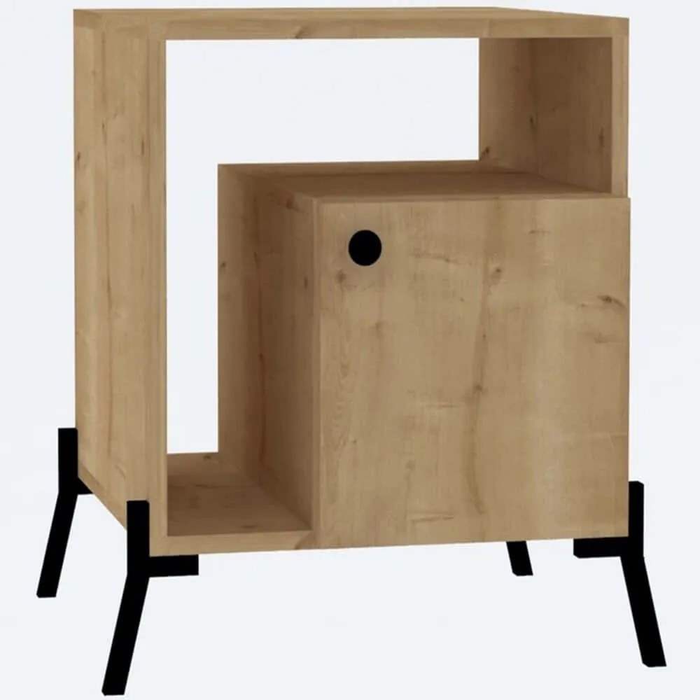 Κομοδίνο Hazal 495SSE1705 50x61x50cm Oak-Black