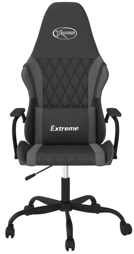 vidaXL Καρέκλα Gaming Μαύρο/Γκρι από Συνθετικό Δέρμα
